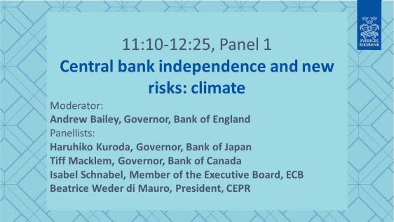 International Symposium on Central Bank Independence: Panel 1