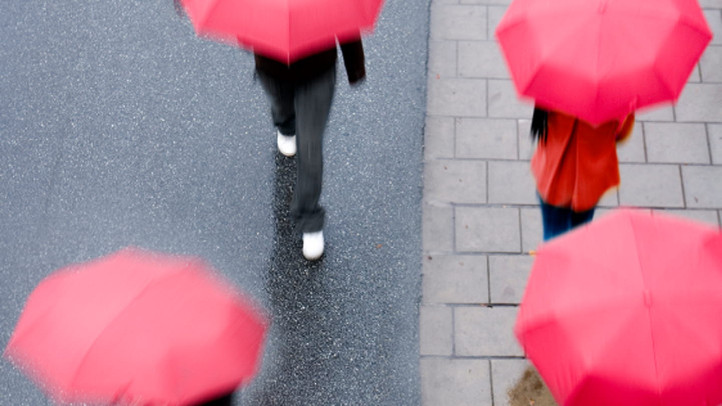 Röda paraplyer 