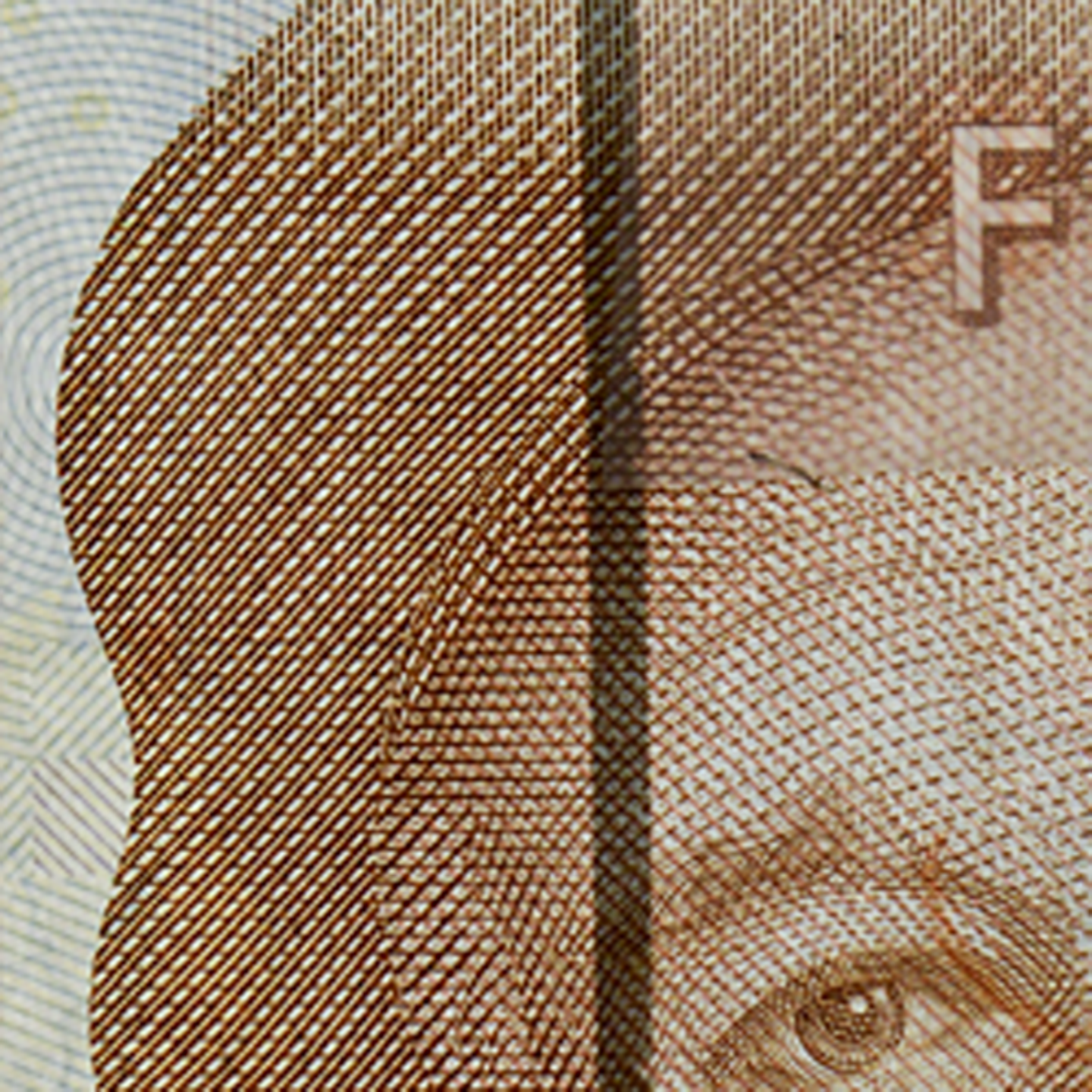 50-krona banknote security thread front)
