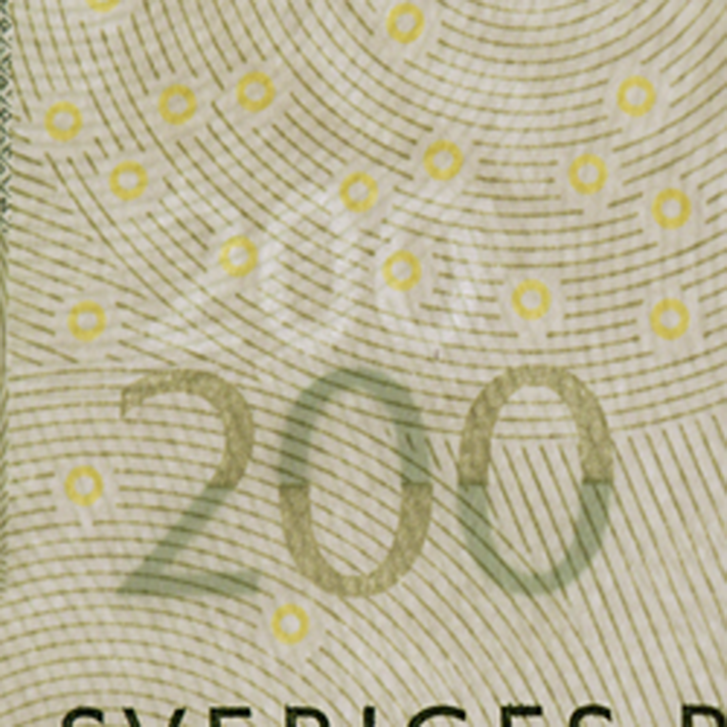 200-krona banknote see-through picture front)