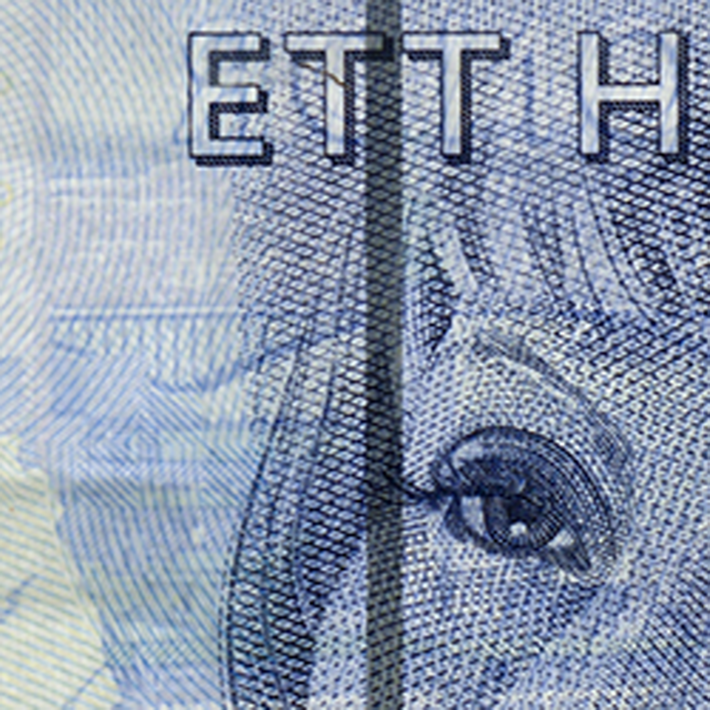 100-krona bank note security thread front)