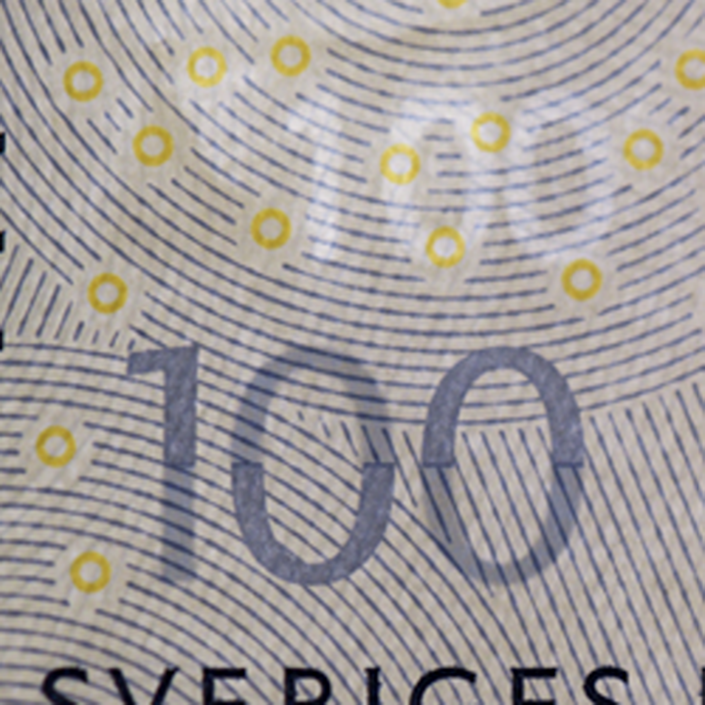 100-krona banknote see-through picture front)