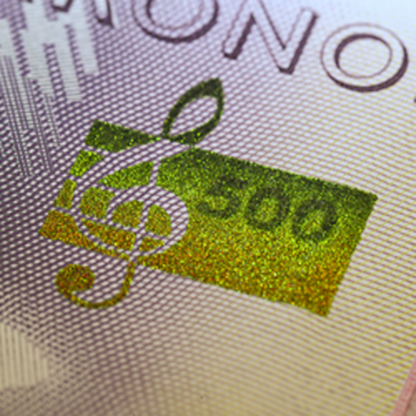 500-krona banknote Colour-shifting image front)