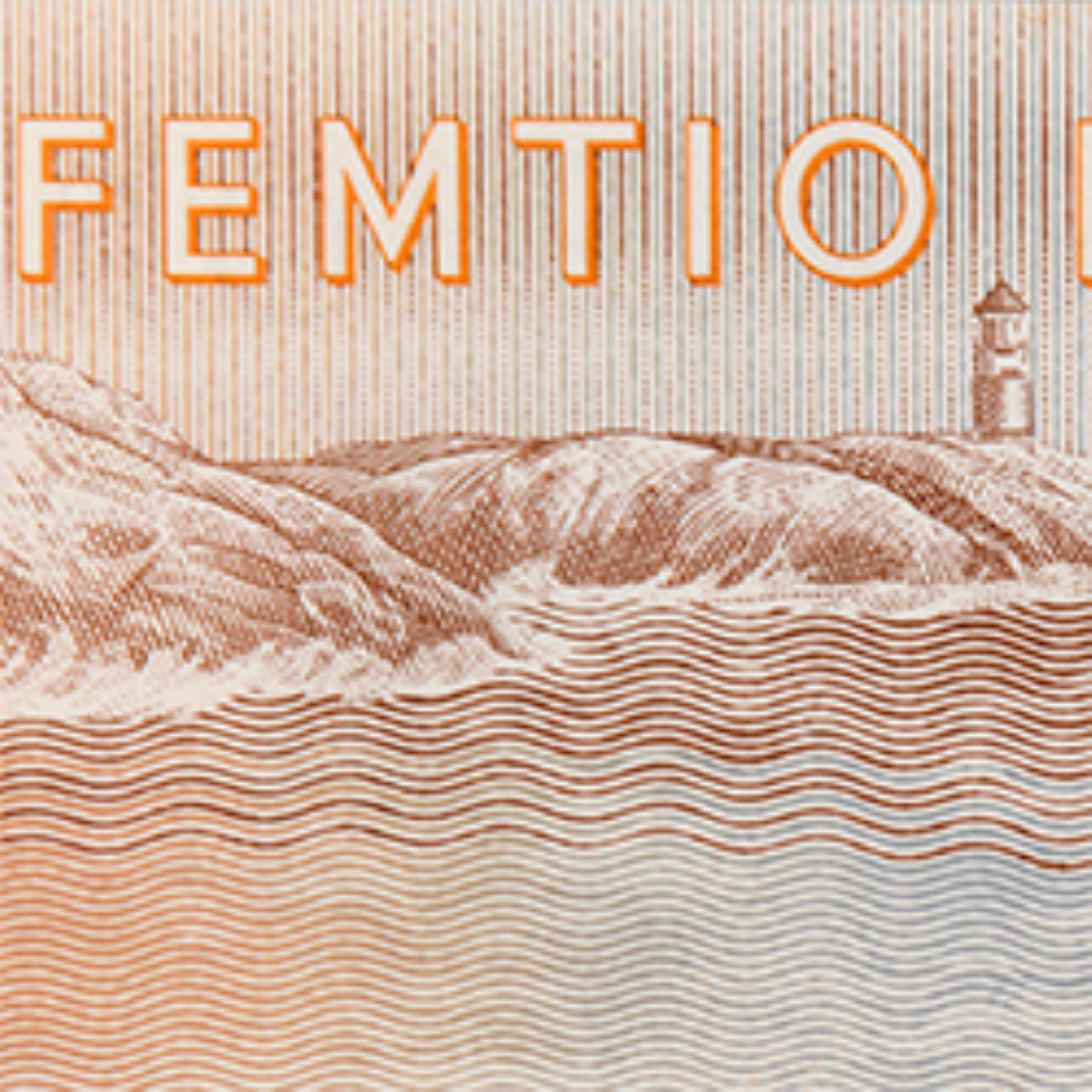 50-krona banknote motif Bissen lighthouse back)
