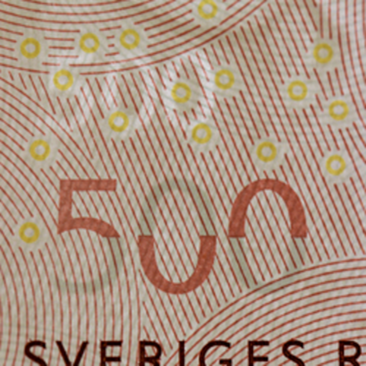 500-krona banknote see-through picture front)