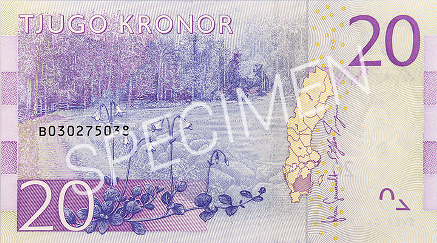 20-krona banknote back)