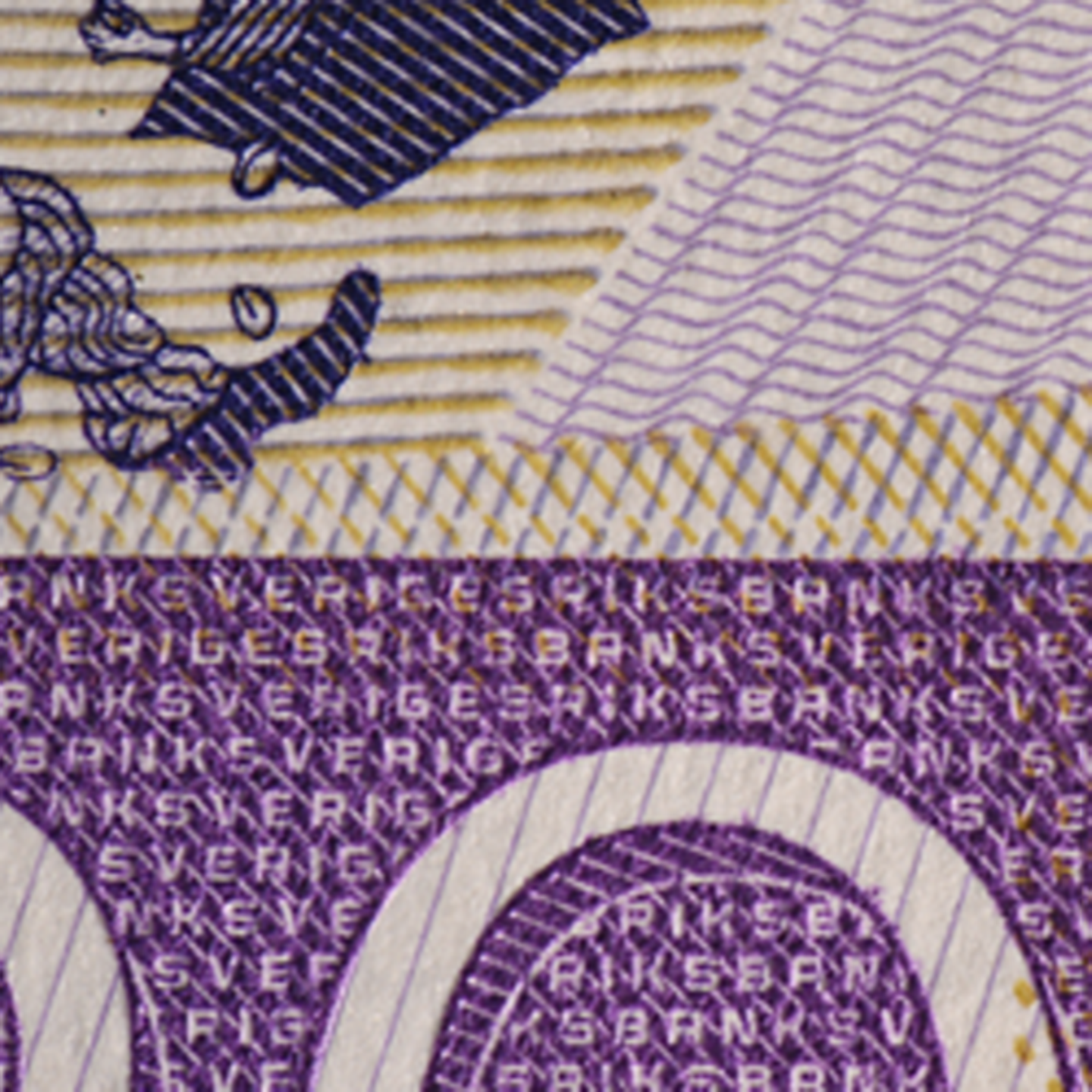 20-krona banknote microtext front)