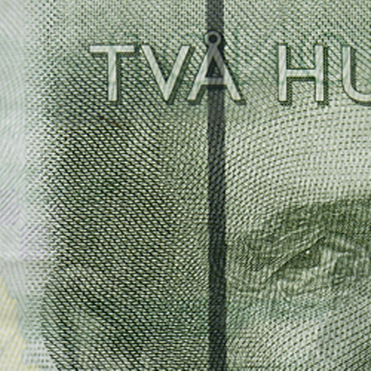 200-krona banknote security thread front)