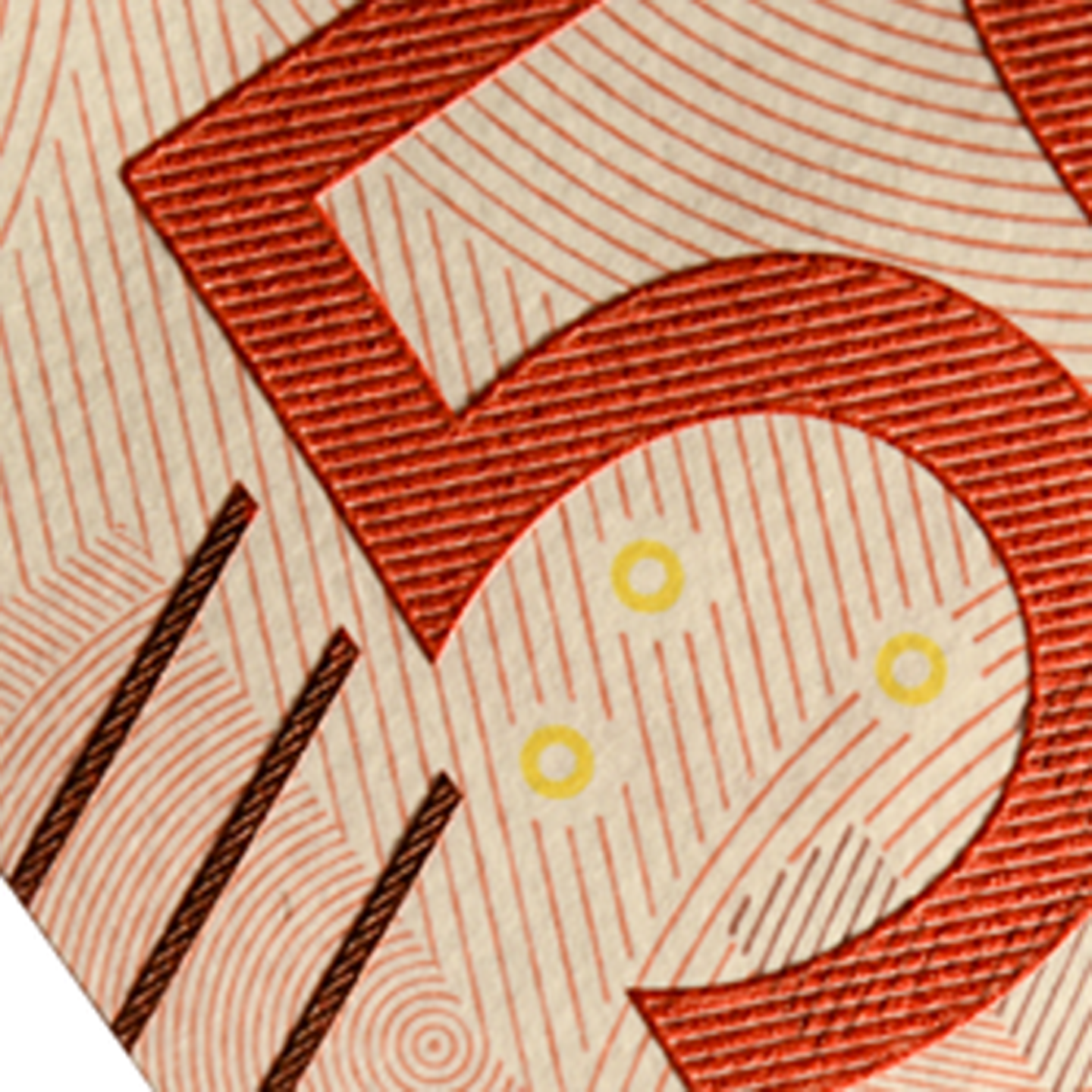 500-krona banknote Tactile mark front)