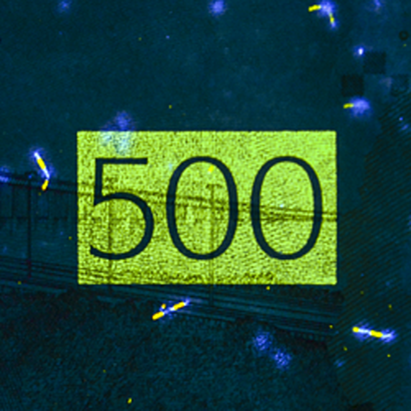 500-krona banknote UV image back)