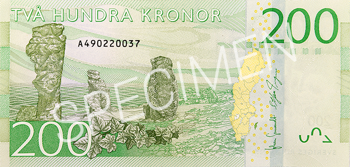 200-krona banknote back)