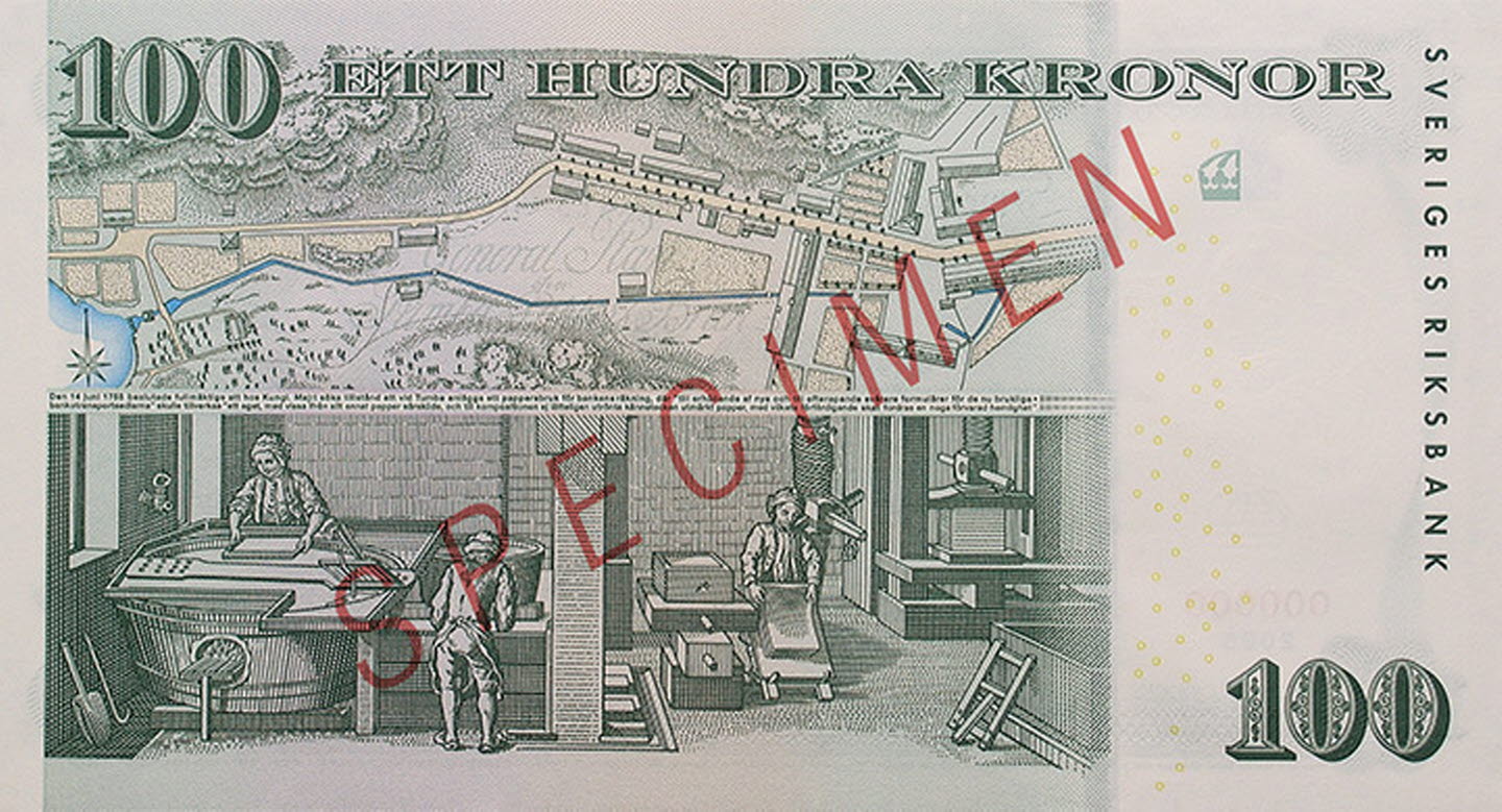 Minnessedel specimen bak)