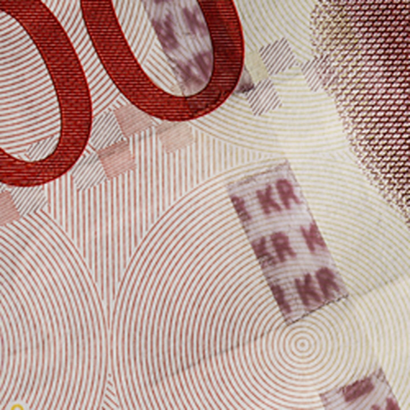 500-krona banknote security ribbon front)