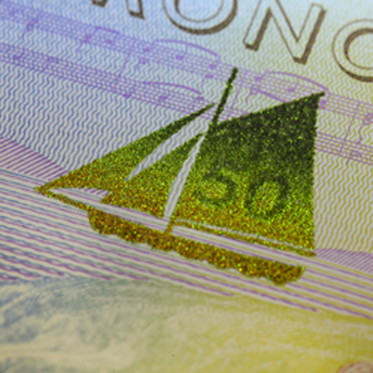 50-krona banknote Colour-shifting image front)