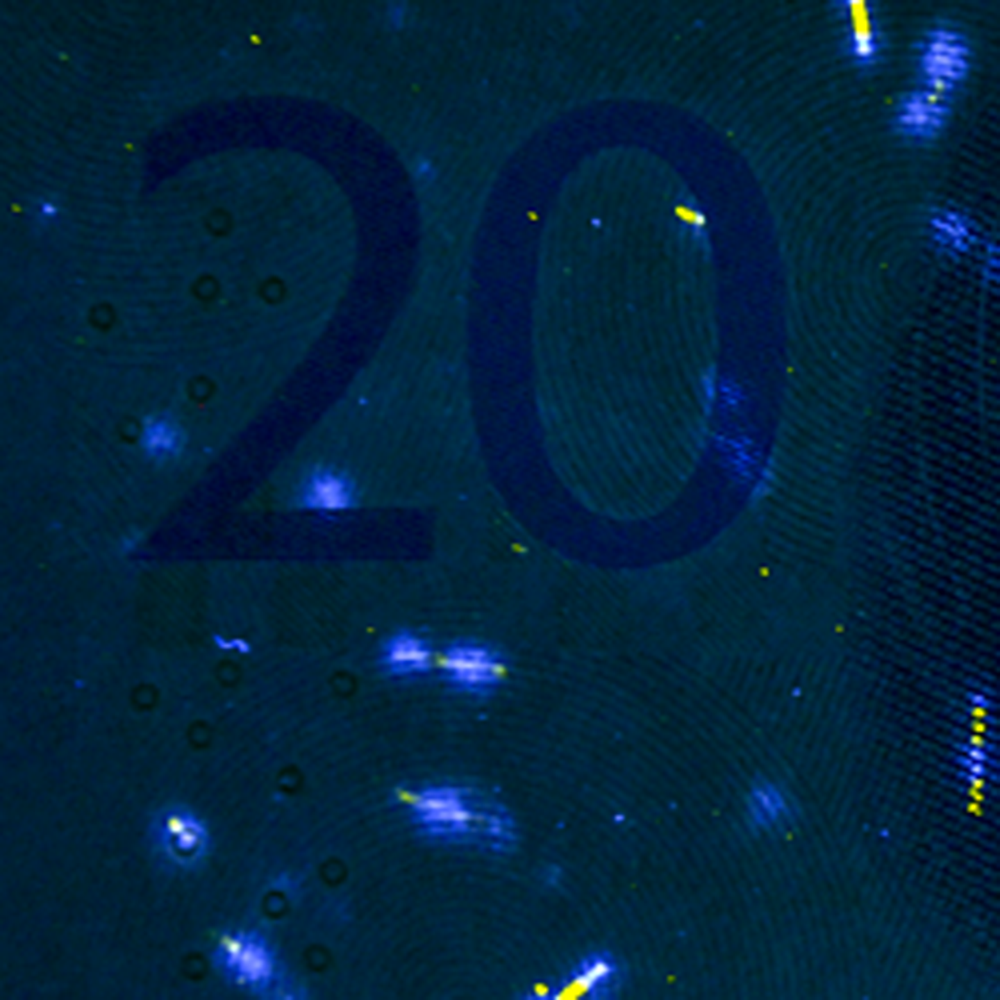 20-krona bank note UV fibres front)