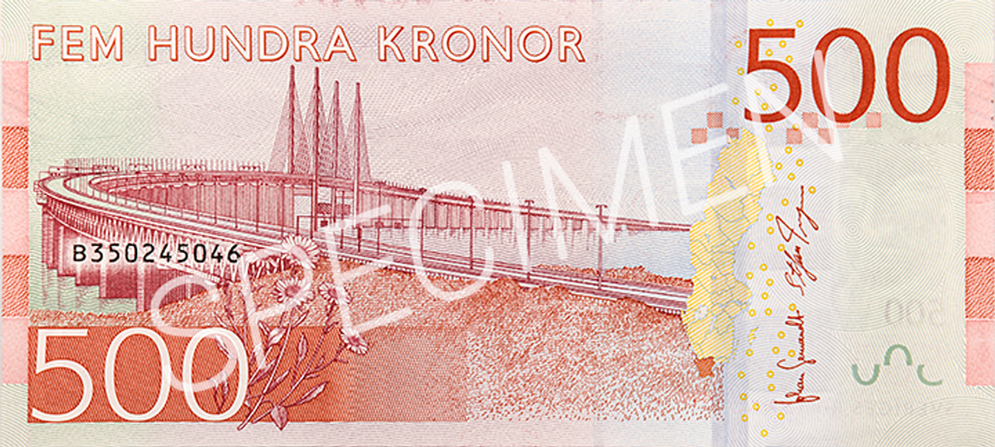 500-krona banknote back)