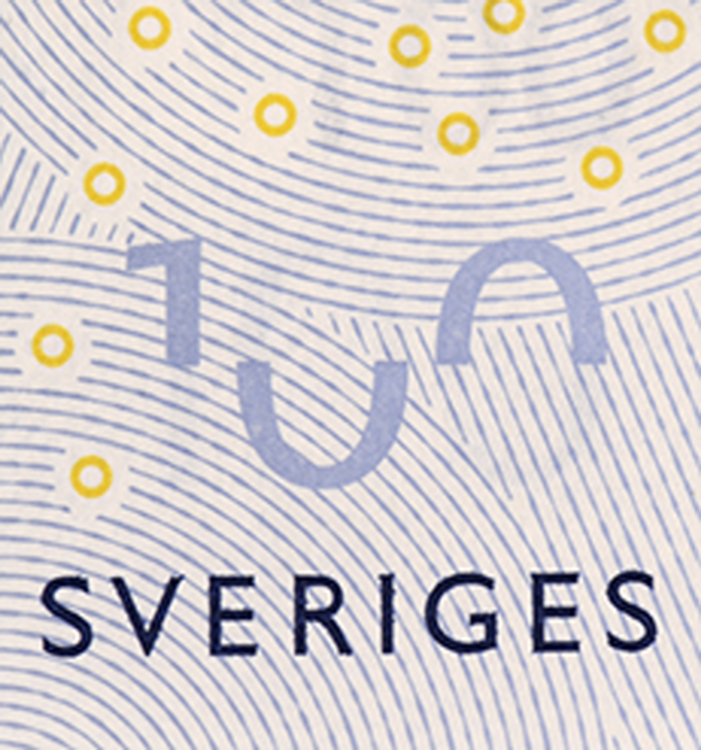 100-krona banknote see-through picture back)