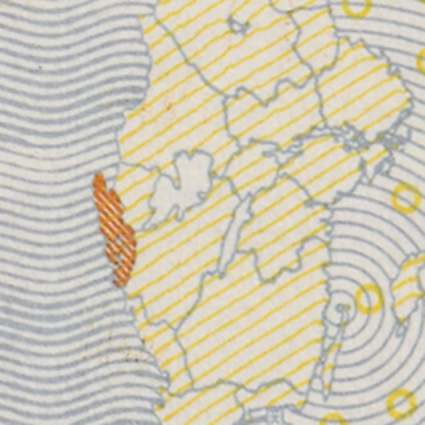 50-krona banknote motif map back)