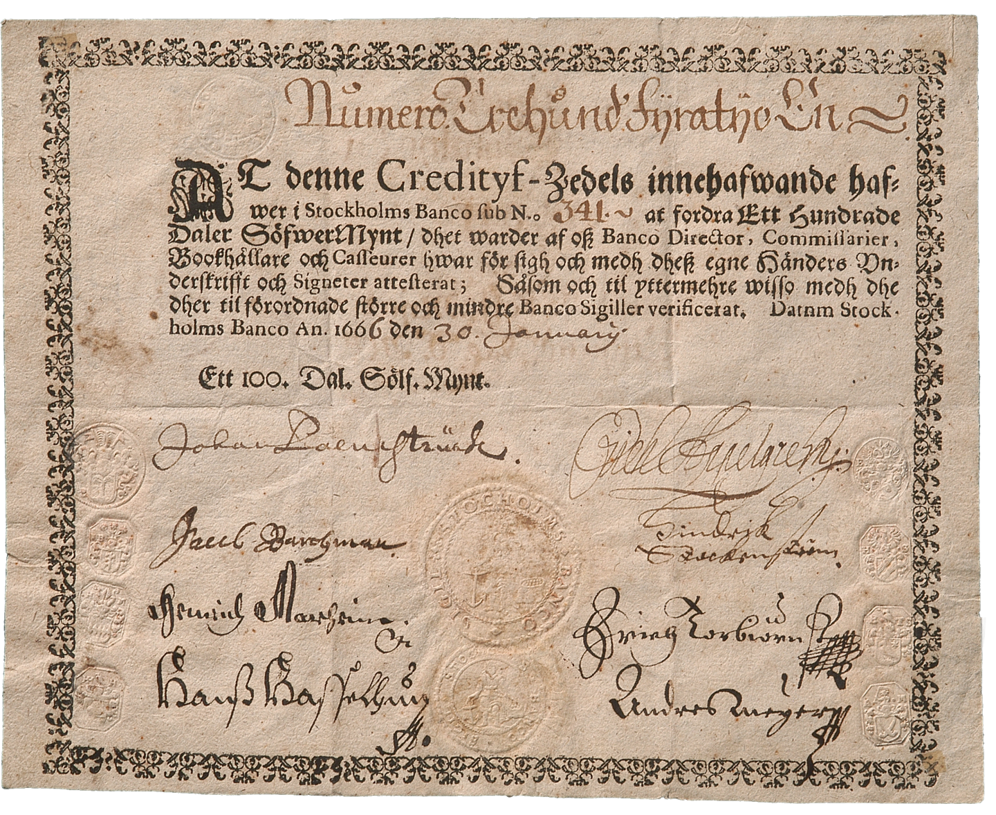 Picture of a Kreditiv bill note