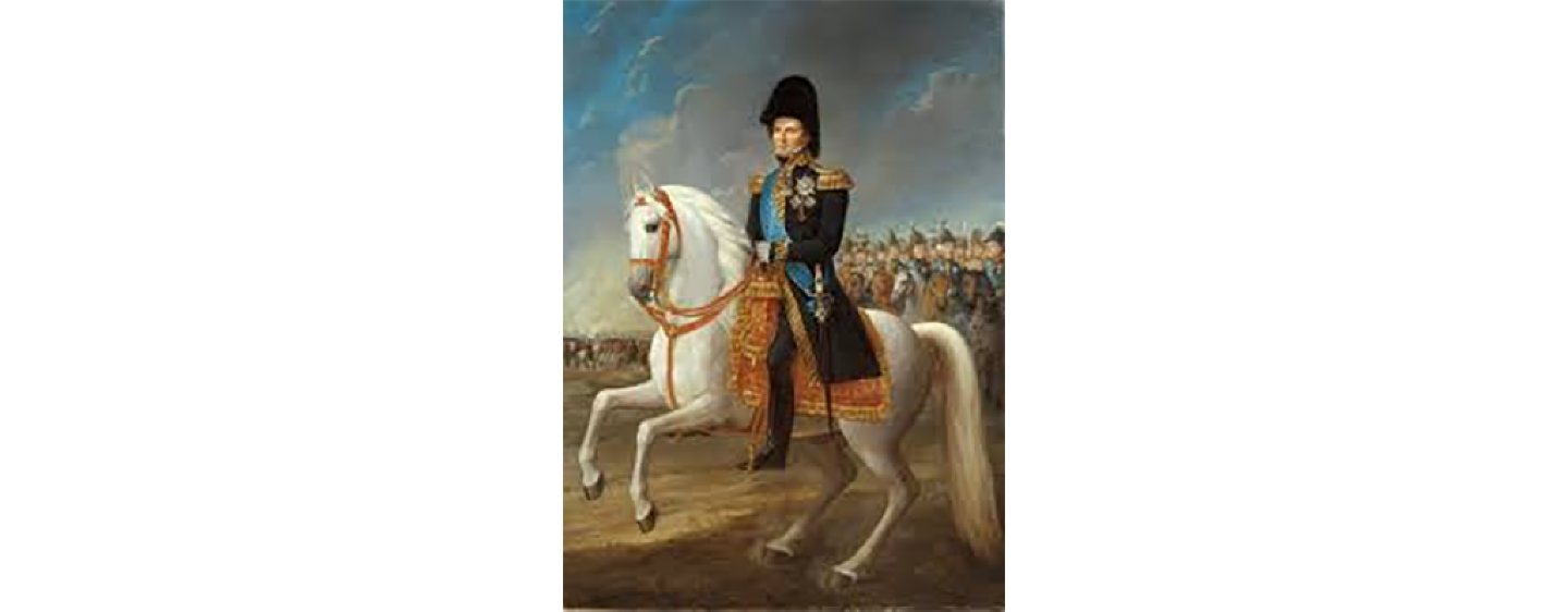 King Karl XIV Johan on horseback