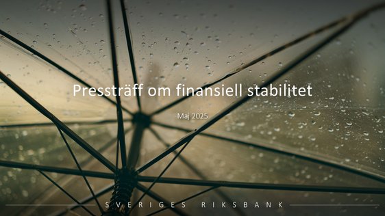 Pressträff om finansiell stabilitetsrapport maj 2025
