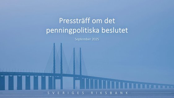 Pressträff om det penningpolitiska beslutet i september 2025