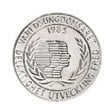 100-kronors minnesmynt från 1985, baksida.