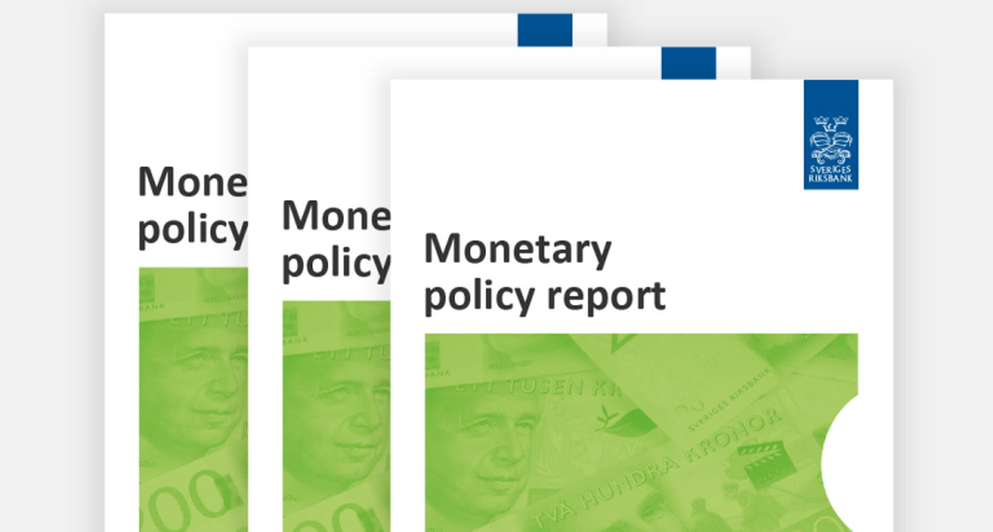 The cover of the Monetary Policy Report