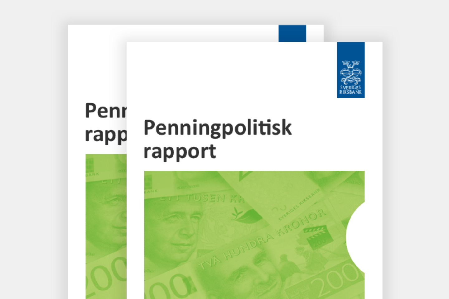 Penningpolitisk rapport, omslag