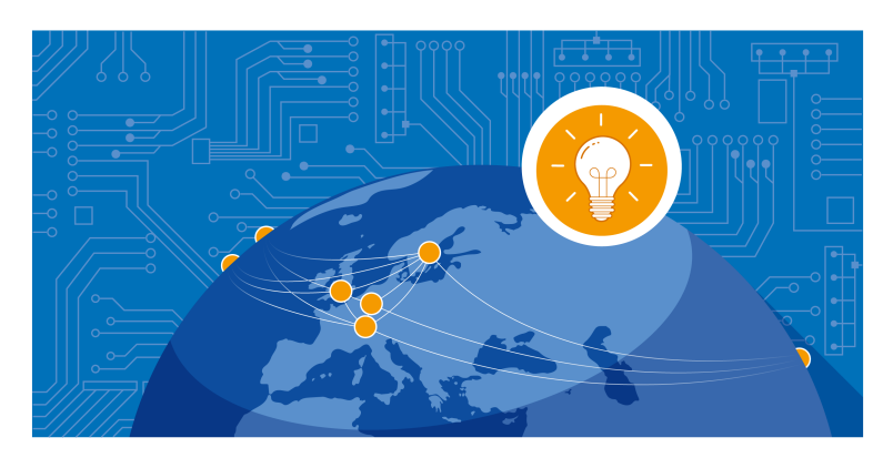 Illustrationsbild till stycket: Internationellt samarbete kring digitala centralbankspengar.