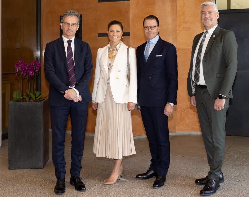 Governor Erik Thedéen, Crown Princess Victoria, Prince Daniel and Chairman of the General Council Bo Broman