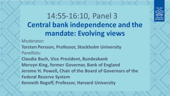 International Symposium on Central Bank Independence: Panel 3