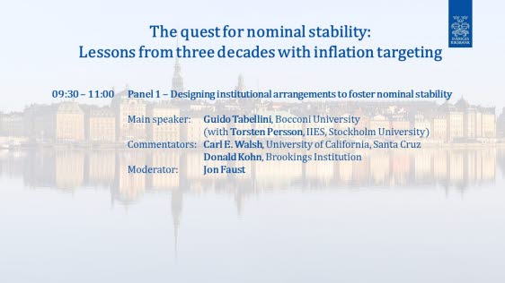 The quest for nominal stability: Panel 1