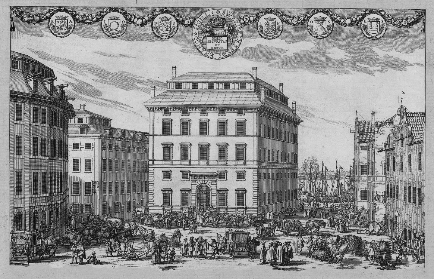 The Riksbank's first office at Järntorget in the Old Town in Stockholm