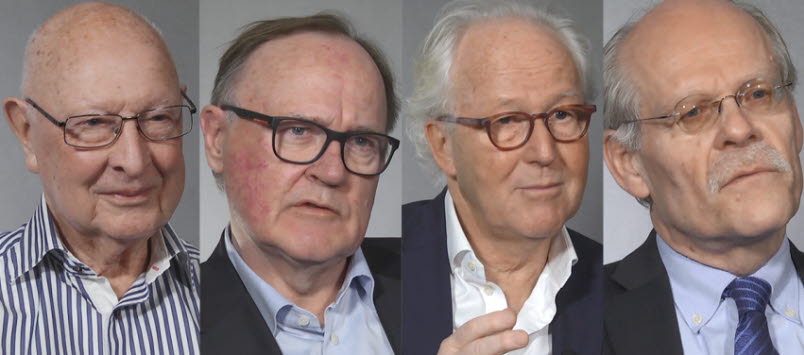 Från vänster: Bengt Dennis, Urban Bäckström, Lars Heikensten, Stefan Ingves