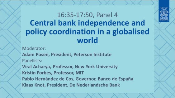 International Symposium on Central Bank Independence: Panel 4