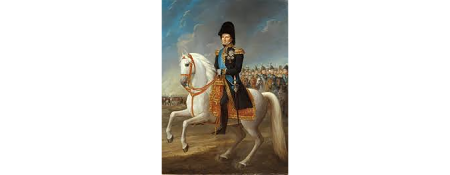 King Karl XIV Johan on horseback