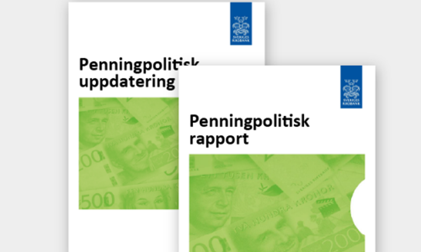 Omslag Penningpolitisk rapport och uppdatering