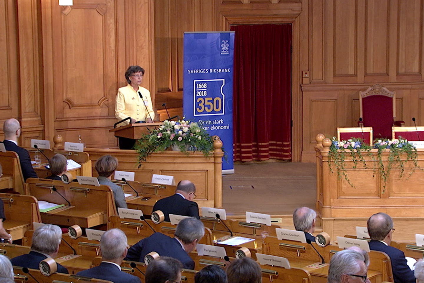 Susanne Eberstein håller tal