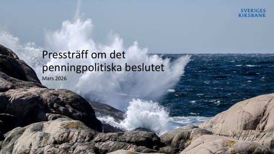 Pressträff om det penningpolitiska beslutet i mars 2026