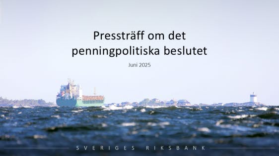 Pressträff om det penningpolitiska beslutet i juni 2025